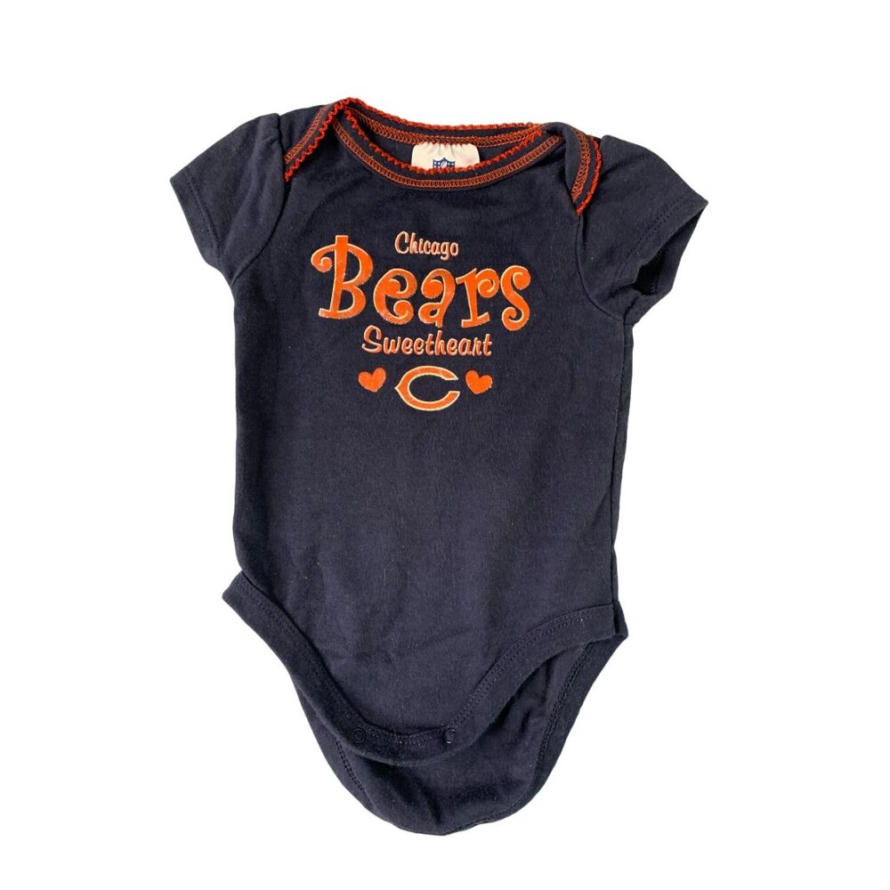 NFL Teacm Apparel Girls Infant baby 3 6 months Chicago bears Sweetheart 1 Piece